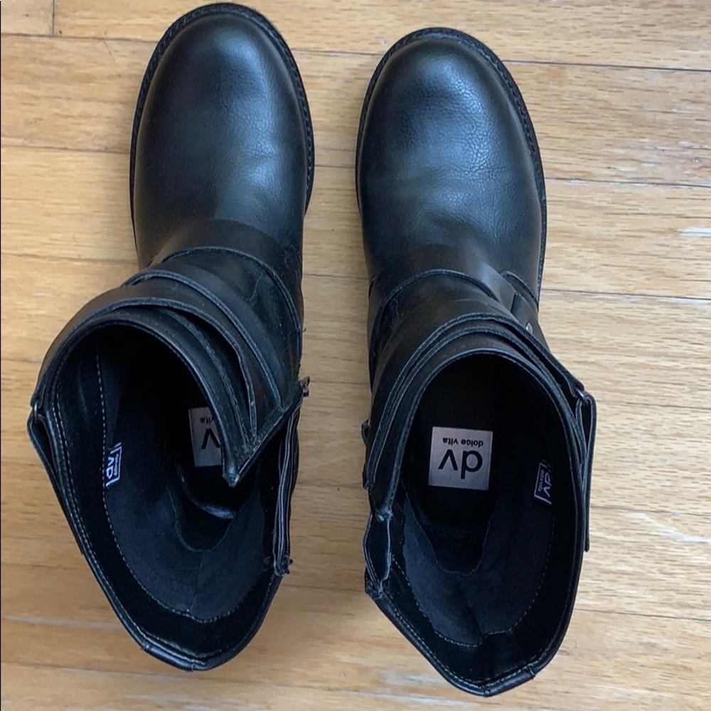 Black Dolce Vita biker boots size 8.5. Like new.